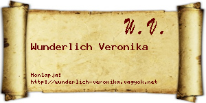 Wunderlich Veronika névjegykártya